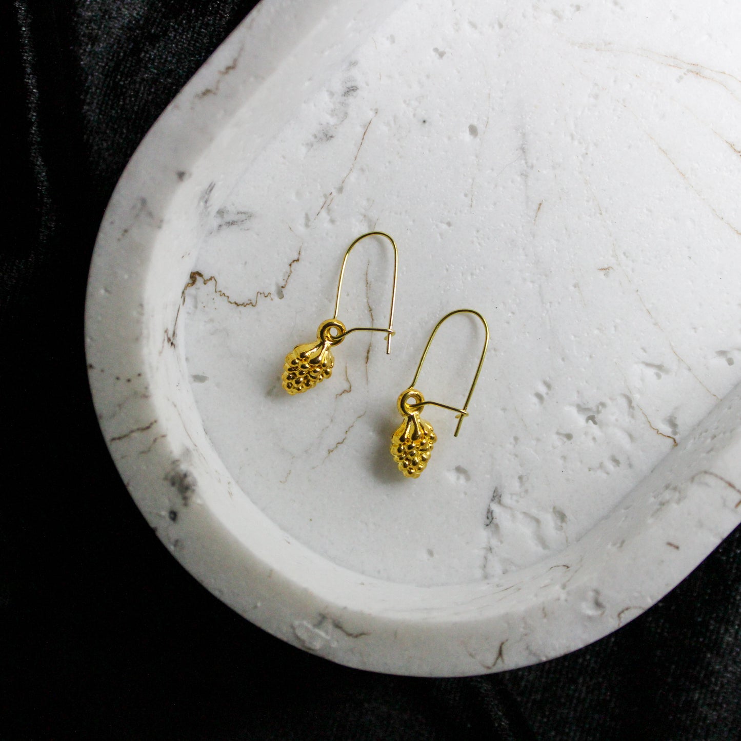 Mini Gold Pinecone Earrings