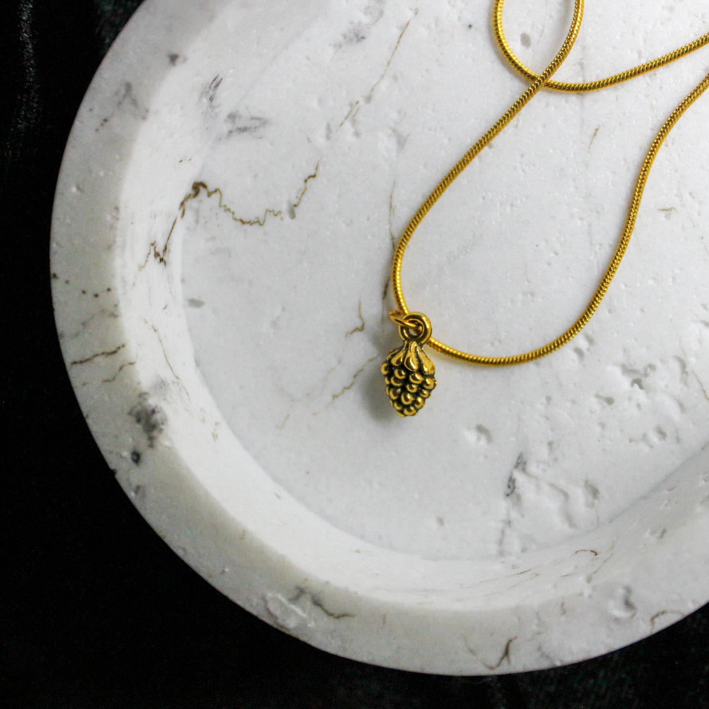 Golden Pinecone Necklace